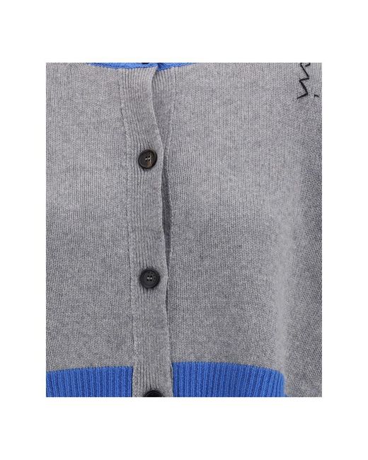 Marni Blue Cropped Cardigan