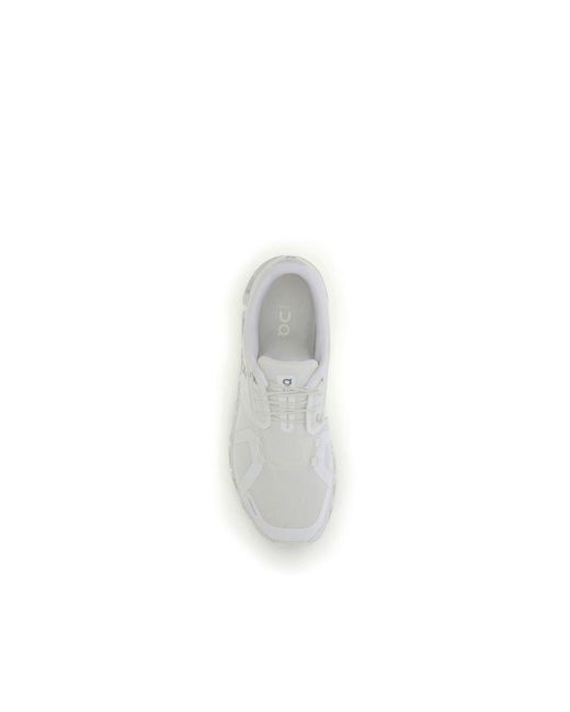 On Shoes White Recycled Polyester Athletic Sneakers for men