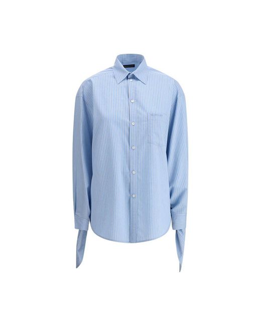 Balenciaga Blue Striped Shirt