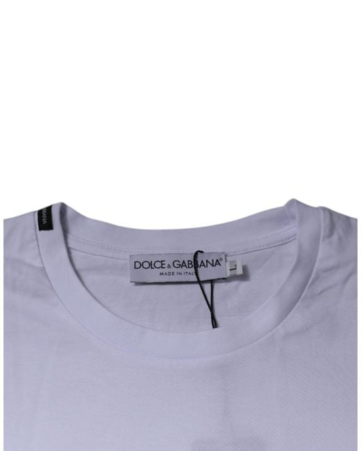 Dolce & Gabbana White Leopard Pocket Tshirt for men