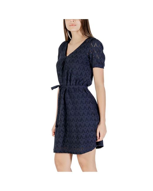 VILA CLOTHES Blue Recycled Polyester Short Dress
