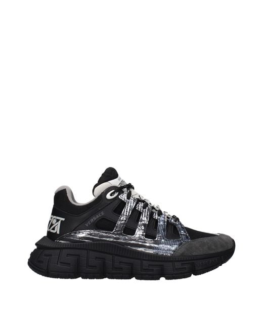 Versace Black Trigreca Sneakers/Dark Fabric