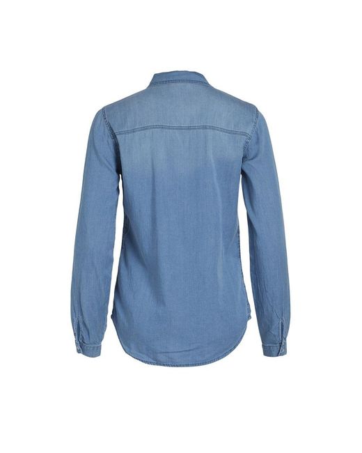 VILA CLOTHES Blue Cotton Sweater