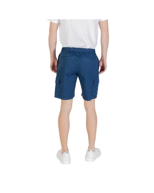 Boss Blue Cotton Bermuda for men