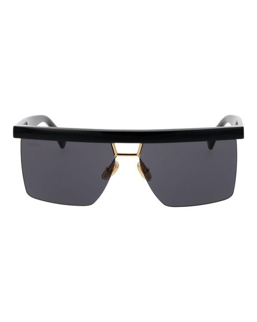 Max Mara Black Stainless Steel Sunglasses