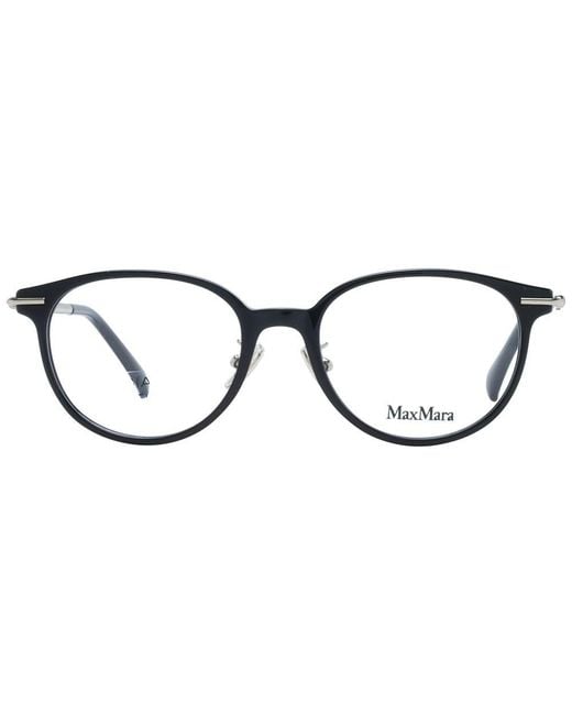 Max Mara Metallic Black Plastic Glasses (frames) for men