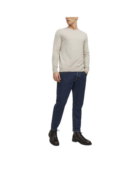 Jack & Jones Gray Beige Cotton T for men