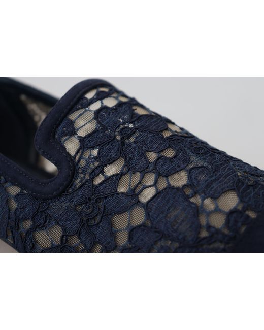 Dolce & Gabbana Blue Elegant Loafers Flats