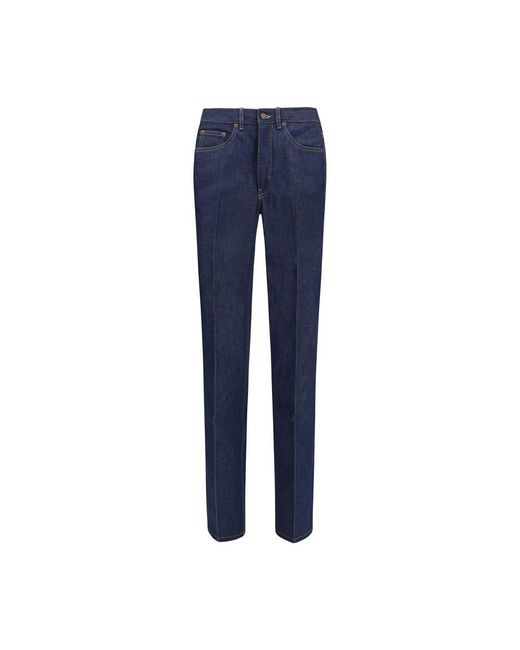 Chloé Blue Cotton Slim Fit Jeans