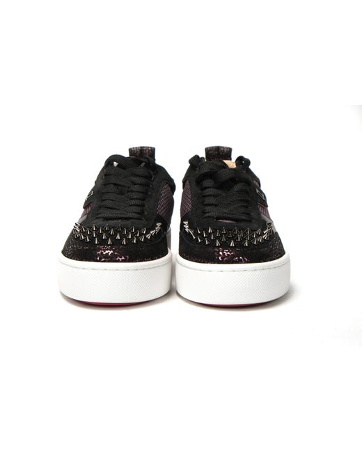 Christian Louboutin Version Black Happy Rui Spikes Flat Shoes for men