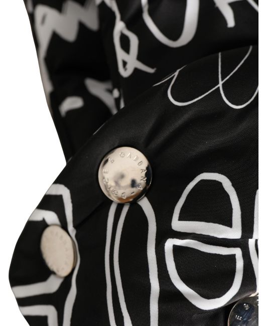 Dolce & Gabbana Black Logo Print Whole Head Wrap Capello Hat for men