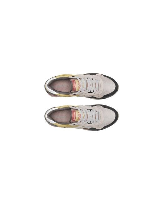 Saucony Multicolor Beige Suede Leather Low Top Sneakers for men