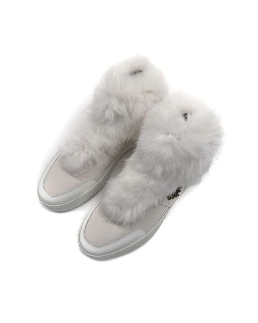 MR & MRS Gray White Leather 's Sneaker