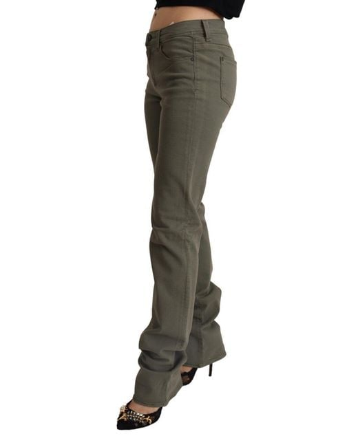 Ermanno Scervino Green Chic Low Waist Skinny Jeans