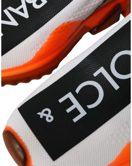 Dolce & Gabbana Orange Slip On Sorrento Sneakers Shoes