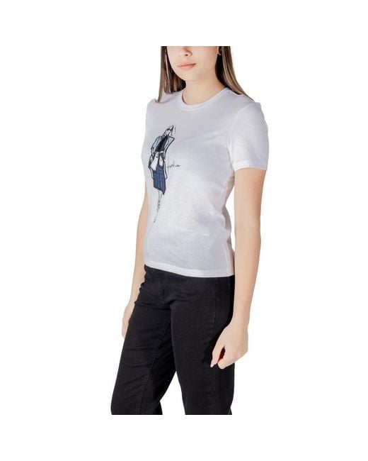 ONLY Blue Organic Cotton T-Shirt