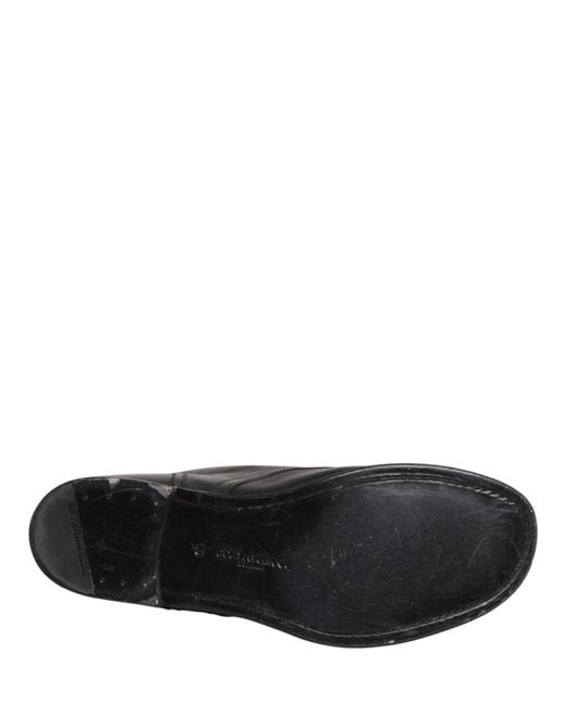 Dolce & Gabbana Black Lace Up Short Ankle Boots Men Shoes for men
