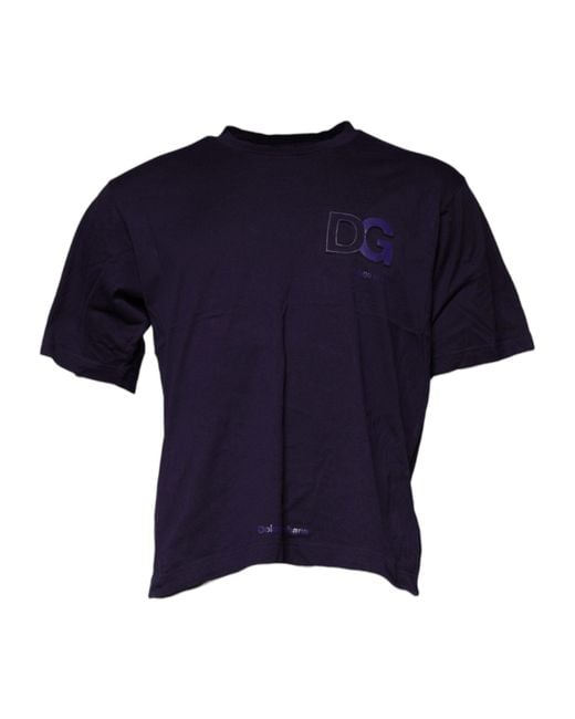 Dolce & Gabbana Blue Dg Tshirt Short Sleeves for men