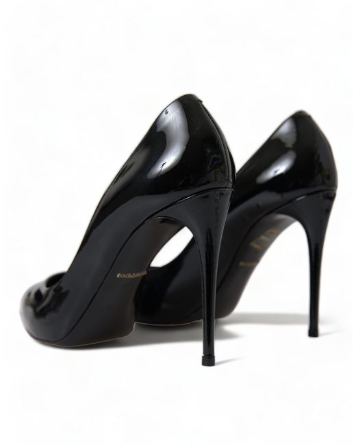 Dolce & Gabbana Black Patent Leather Pumps Heels Shoes