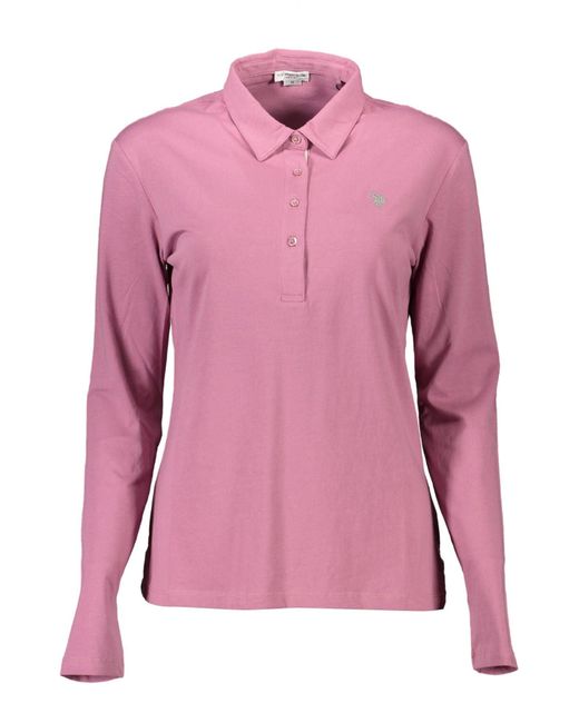 U.S. POLO ASSN. Pink Cotton Polo Shirt