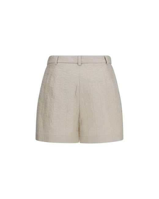 Moncler Gray Beige Polyamide Bermuda Shorts