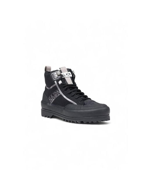 Superga Blue Black Fabric Athletic Sneakers