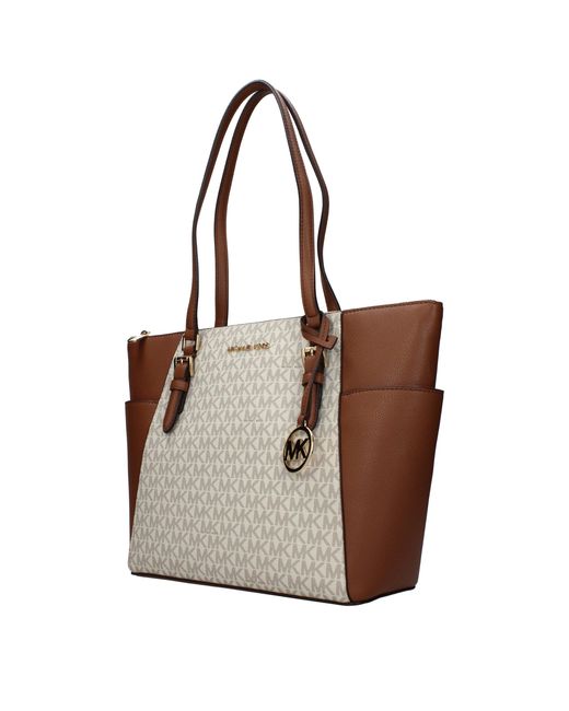 Michael Kors Brown Charlotte Shoulder Bag/ Leather
