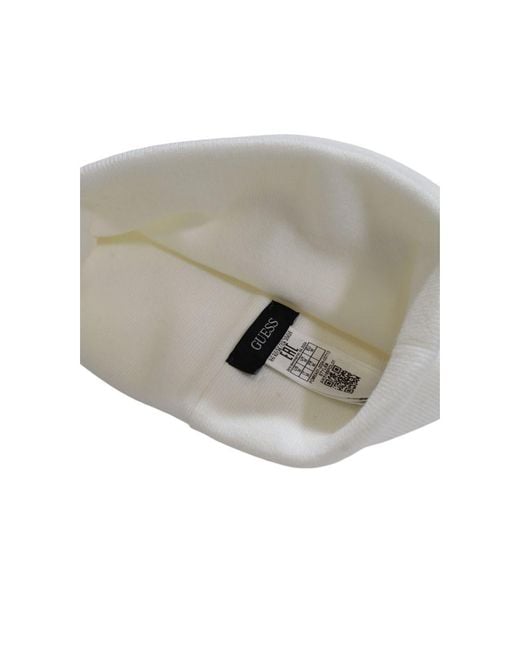 Guess White Cream Acrylic Hat