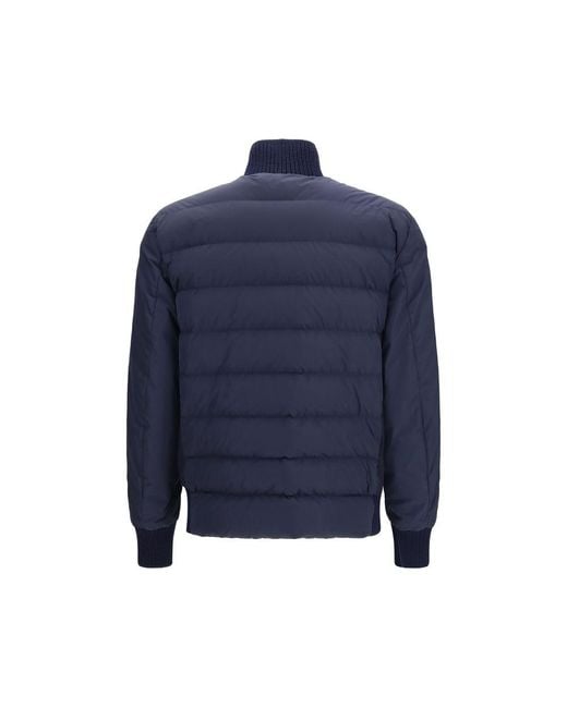 Moncler Blue Wool Oves Aries Shell Jacket for men