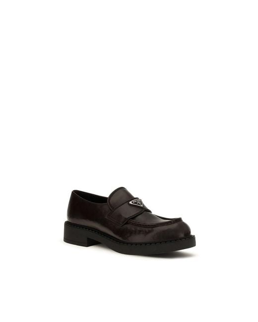 Prada Black Brown Calf Leather Bos Taurus Slip for men
