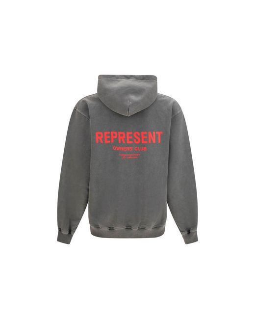 Represent Gray Cotton Sweatshirt for men