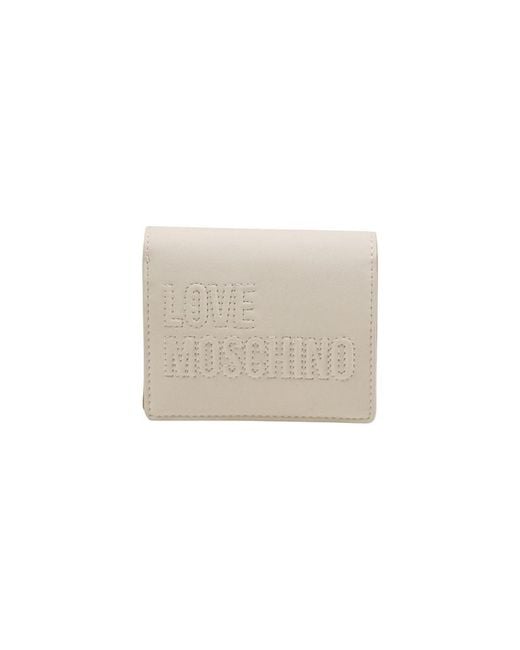 Love Moschino Natural Beige Polyethylene Wallet