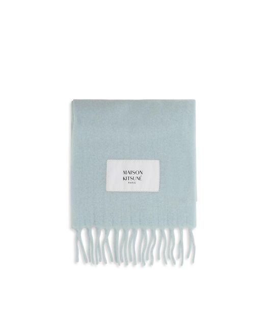 Maison Kitsuné Blue Polyamide Scarf for men