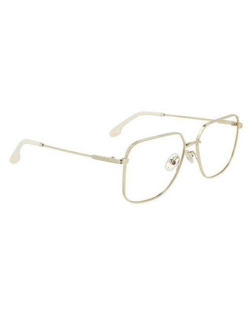 Victoria Beckham Metallic Gold Metal Glasses (frames)