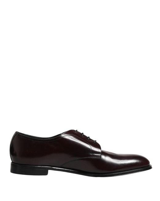 Dolce & Gabbana Black Lace Up Leather Dress Derby Men Shoes for men