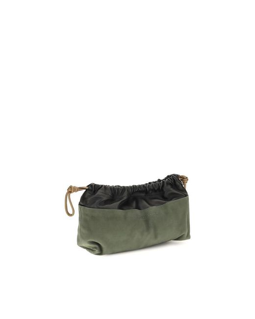 Pierre Hardy Green Bicolor Calf Leather Bos Taurus Clutch Bag