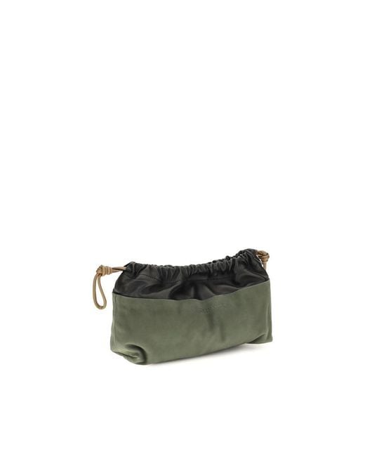 Pierre Hardy Green Bicolor Calf Leather Bos Taurus Clutch Bag