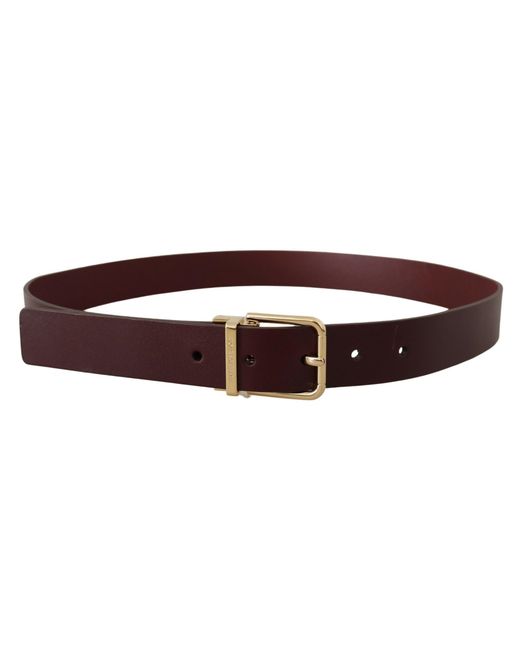 Dolce & Gabbana Black Elegant Leather Belt With Buckle for men