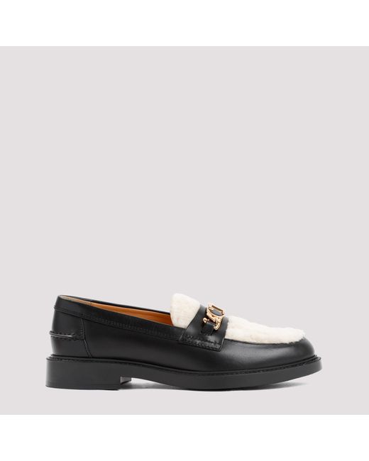 Tod's Black Montone Leather Loafer