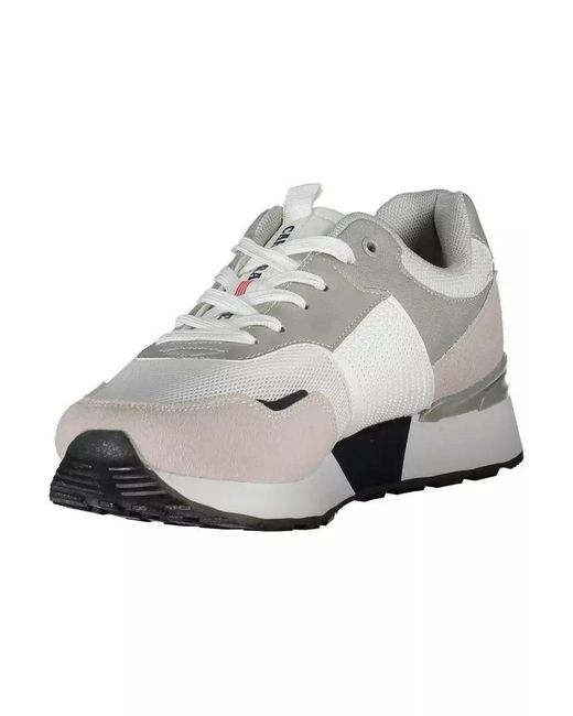 Carrera Gray White Polyester Sneaker for men