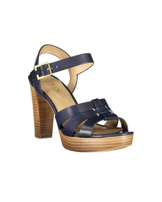 Ralph Lauren Blue Leather Sandal