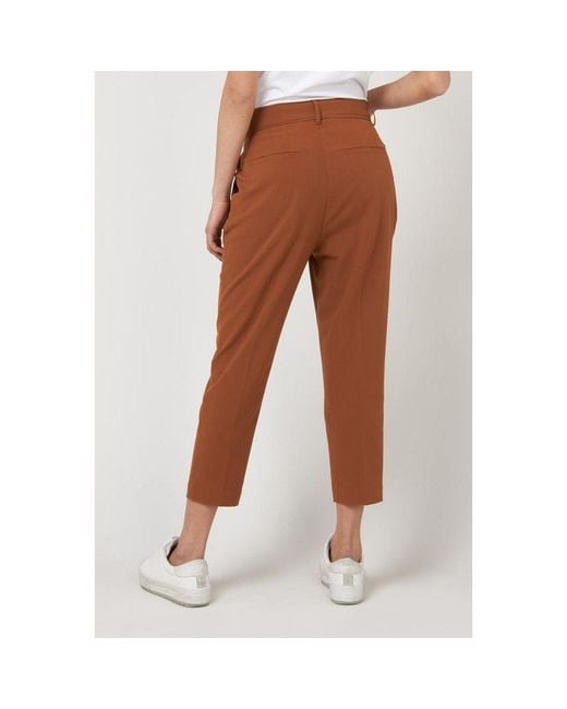 Gas Brown Polyester Casual Pants