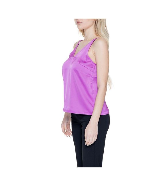 VILA CLOTHES Purple Pink Polyester Top