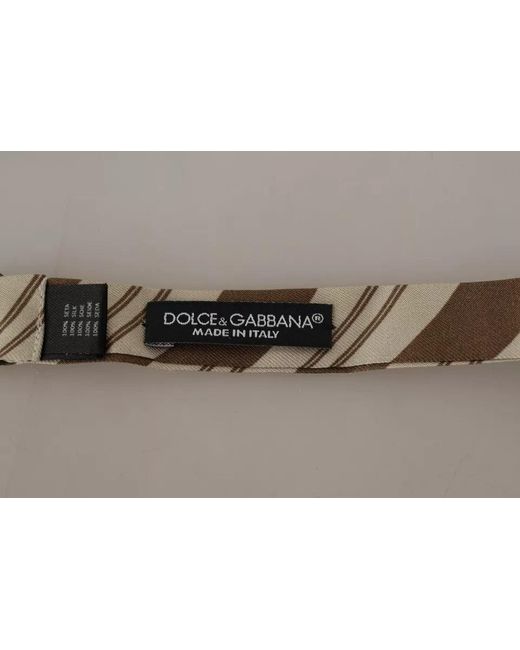 Dolce & Gabbana Black Patterned Adjustable Neck Bow Tie for men