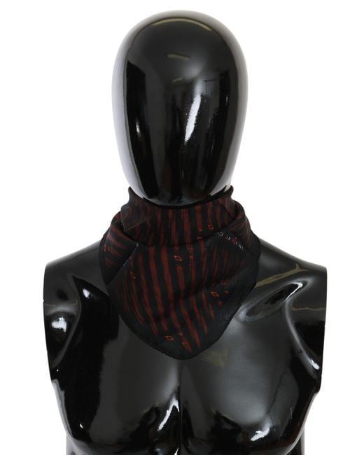 CoSTUME NATIONAL Black Elegant Silk Scarf Bandana Hat