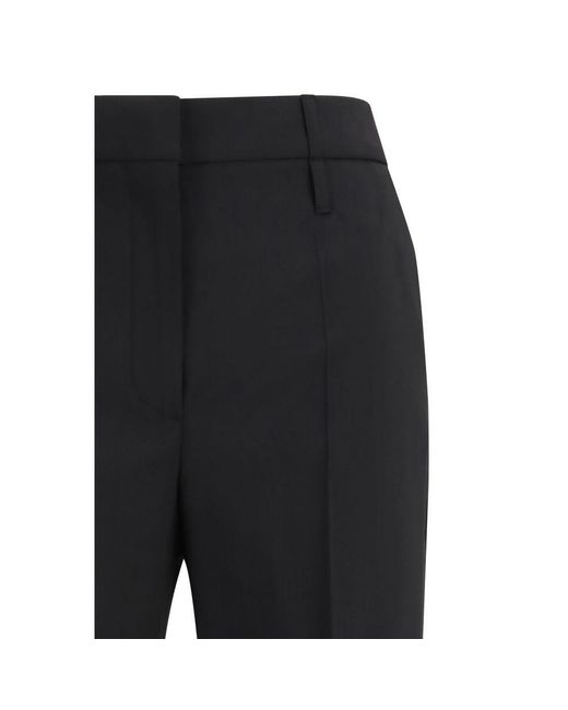 Max Mara Black Wool Flared Pants