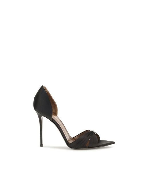 Giuseppe Zanotti Black Satin Stiletto Heel Sandals