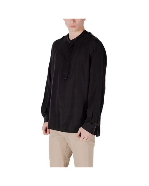 Antony Morato Black Lyocell Shirt for men