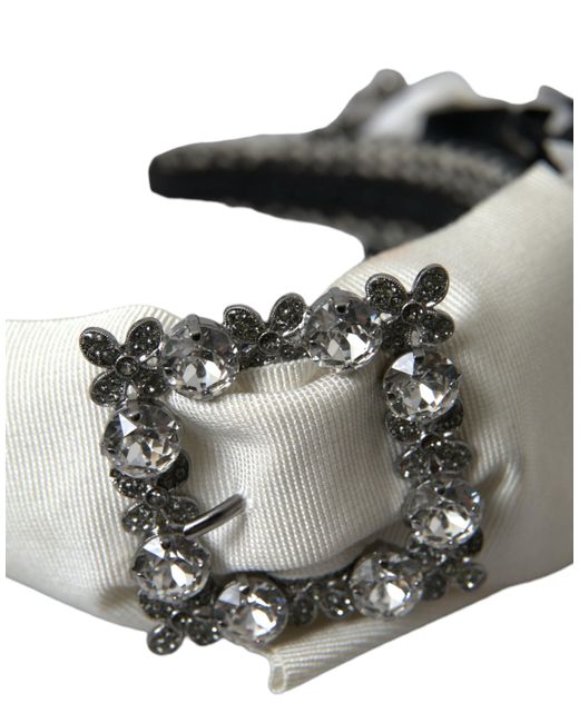 Dolce & Gabbana Metallic Crystal Embellished Headband Diadem