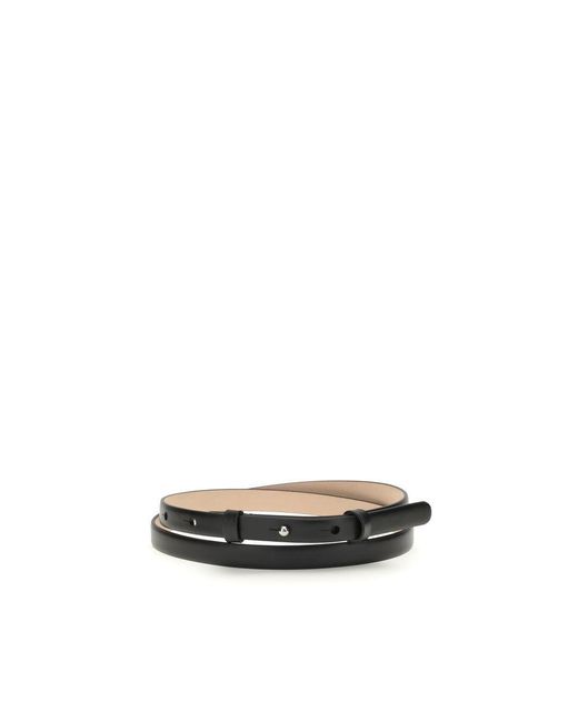 Sa Su Phi Multicolor Black Leather Thin Belt